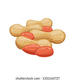 Organic peanuts vector design illustration isolated on white background