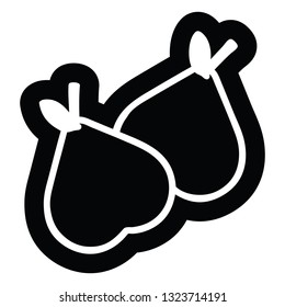 organic pears icon symbol