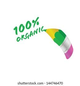 organic pencil vector illustration