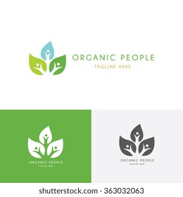 Organic people logo template.