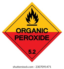 Organic Peroxide Class 5.2 Symbol Sign ,Vector Illustration, Isolate On White Background Label .EPS10