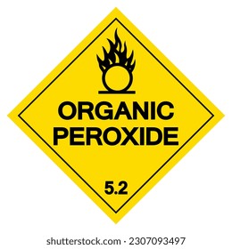 Organic Peroxide Class 5.2 Symbol Sign ,Vector Illustration, Isolate On White Background Label .EPS10