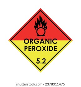 Organic peroxide color element. Hazardous material vector icon. Digital illustration for web page, mobile app, promo.