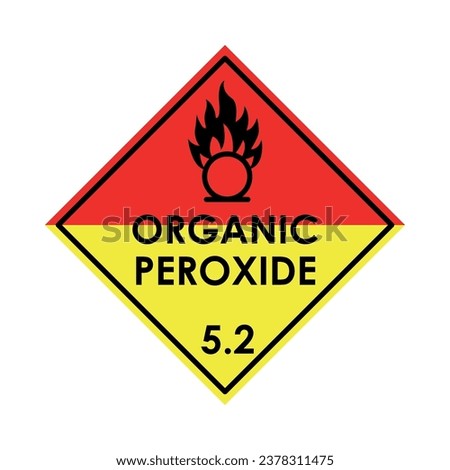 Organic peroxide color element. Hazardous material vector icon. Digital illustration for web page, mobile app, promo.
