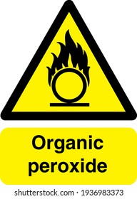 Organic Peroxide Sign Board With Symbol