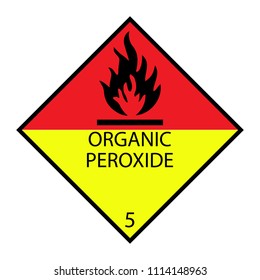 Organic Peroxide Vector Sign , Class 5.2