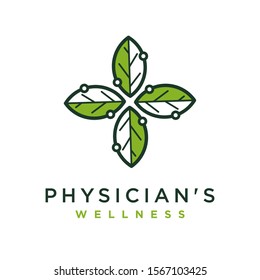 Organic pharmaceutical biology research lab and agriculture agriculture nature logo with leaf elements