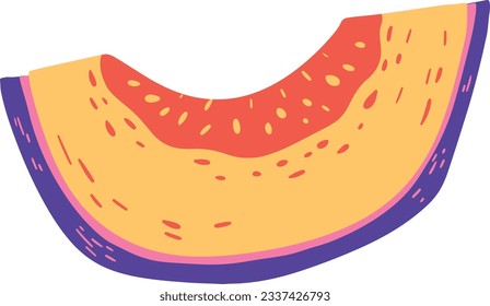 Organic Piece Cut Melon Illustration