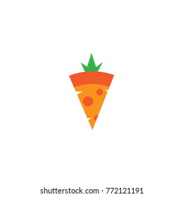 Organic pizza logotype