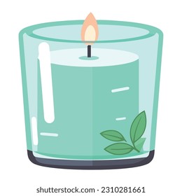 Organic plant based aromatherapy in a clean glass isolated
