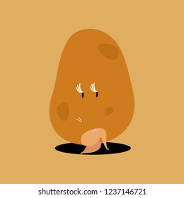 Vetor orgânico de personagens de desenhos animados de batata