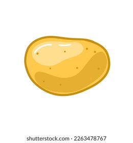 Organic potato illustration. Vector cartoon odject. Fresh brown raw vegetable.