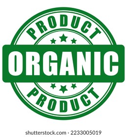 Organisches Produkt, Vektorsymbol auf weißem Hintergrund