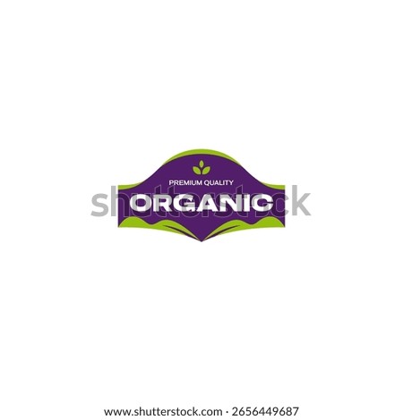 Organic Premium Quality Label Logo. Nature Product Vector