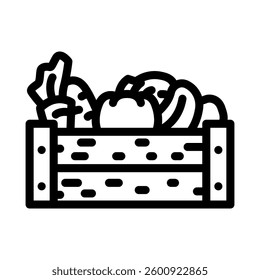 organic produce eco conscious line icon vector. organic produce eco conscious sign. isolated contour symbol black illustration