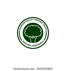 Organic product badge logo design. Suitable for product label