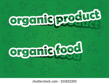 organic product and organic food; realistic cut, takes the background color