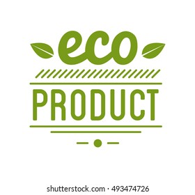Produto biológico , rótulo ou distintivo garantido. Ilustração de vetor.