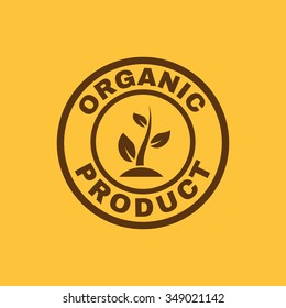 The organic product icon. Eco and bio, ecology symbol. Flat Vector illustration