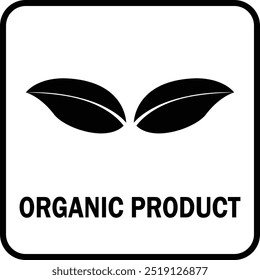 Organic Product icon. Organic Product label, eco friendly icons, natural food label, Bio leaf Icon, green leaf sign, Organic Product logo