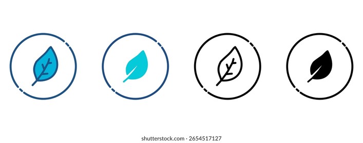 Organisches Produkt-Icon-Set mit mehreren Stilen. Vektorgrafik