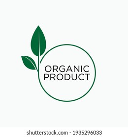 Organic Product Icon - Vector Logo Template.