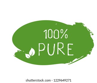 Organic product label and high quality product badges. Bio Pure healthy Eco food organic, bio and natural product icon. Emblems for cafe, packaging etc. Vector