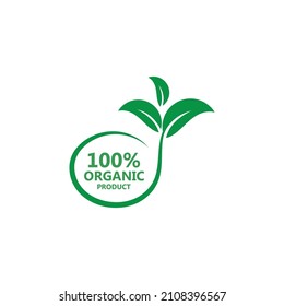 Vector de signos de etiqueta de producto orgánico