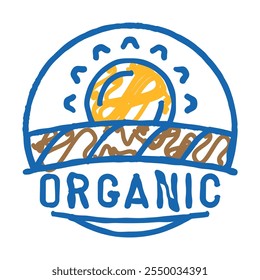 organic product label warning doodle icon sketch vector. organic product label warning sign. isolated symbol illustration
