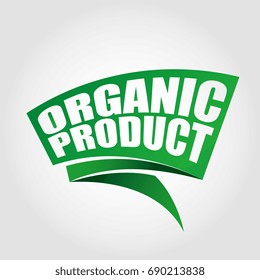 Organic product labels banners