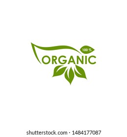 Organic Product Logo Design Green Leaf Stock Vector (Royalty Free ...