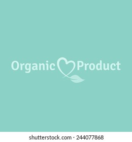 Plantilla vectorial de diseño de logotipo de producto orgánico. Icono de la hoja verde