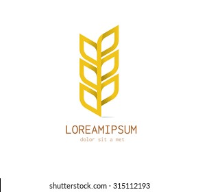 Organic product logo design vector template. Agricultural Logotype concept.