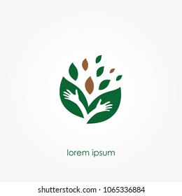Organic Product Logo, ECO Logo, Vector Illustration