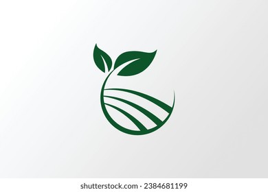 Organic product logo, Leaf icon, farm logo, green nature vector icon illustration