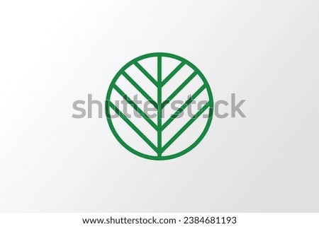 Organic product logo, Leaf icon, farm logo, green nature vector icon illustration