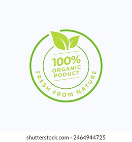 Organic Product Logo Vector Template Design Illustration