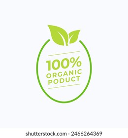Organic Product Logo Vector Template Design Illustration