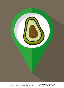 organic product over gray background vector illustration