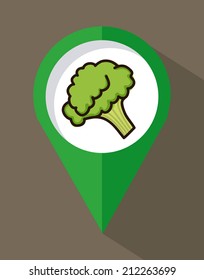 organic product over gray background vector illustration