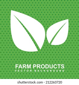 organic product over green  background vector illustration