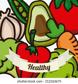 organic product over white background vector illustration