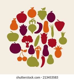 organic product over  white background vector illustration