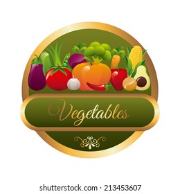 organic product over  white background vector illustration
