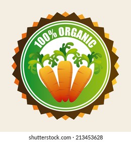 organic product over white background vector illustration