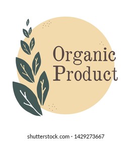 Organic product packaging template for flyers, booklets, greeting cards, invitations, packaging and advertising.