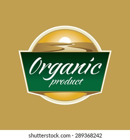 Organic Product Sign. Vector