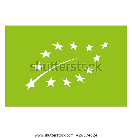Organic product symbol , EU organic vector illustration