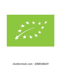 Organic product symbol. EU-organic-vector-illustration. ecological-agriculture-logo. vector. 