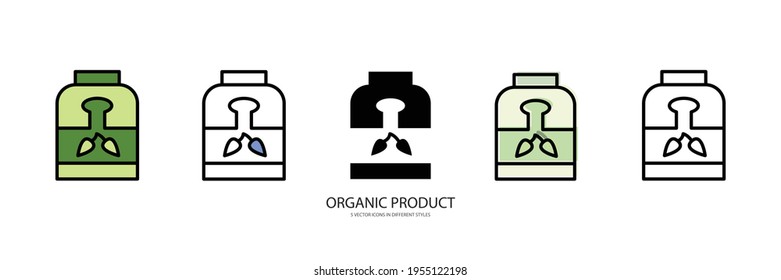 ORGANIC PRODUCT VECTOR TYPE ICON